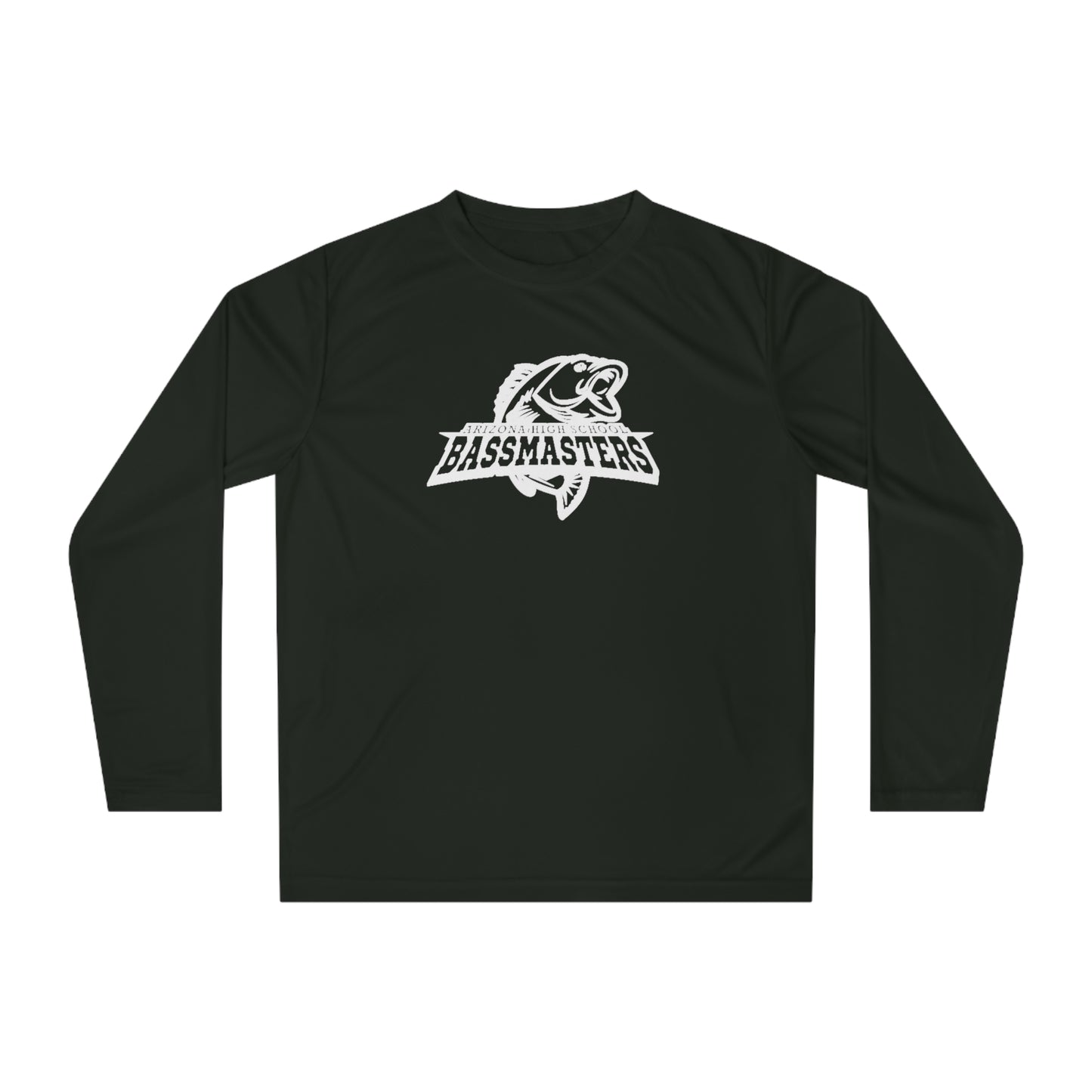 Junior Bassmasters High School Adult Dry Fit Long Sleeve Tee - White Logo