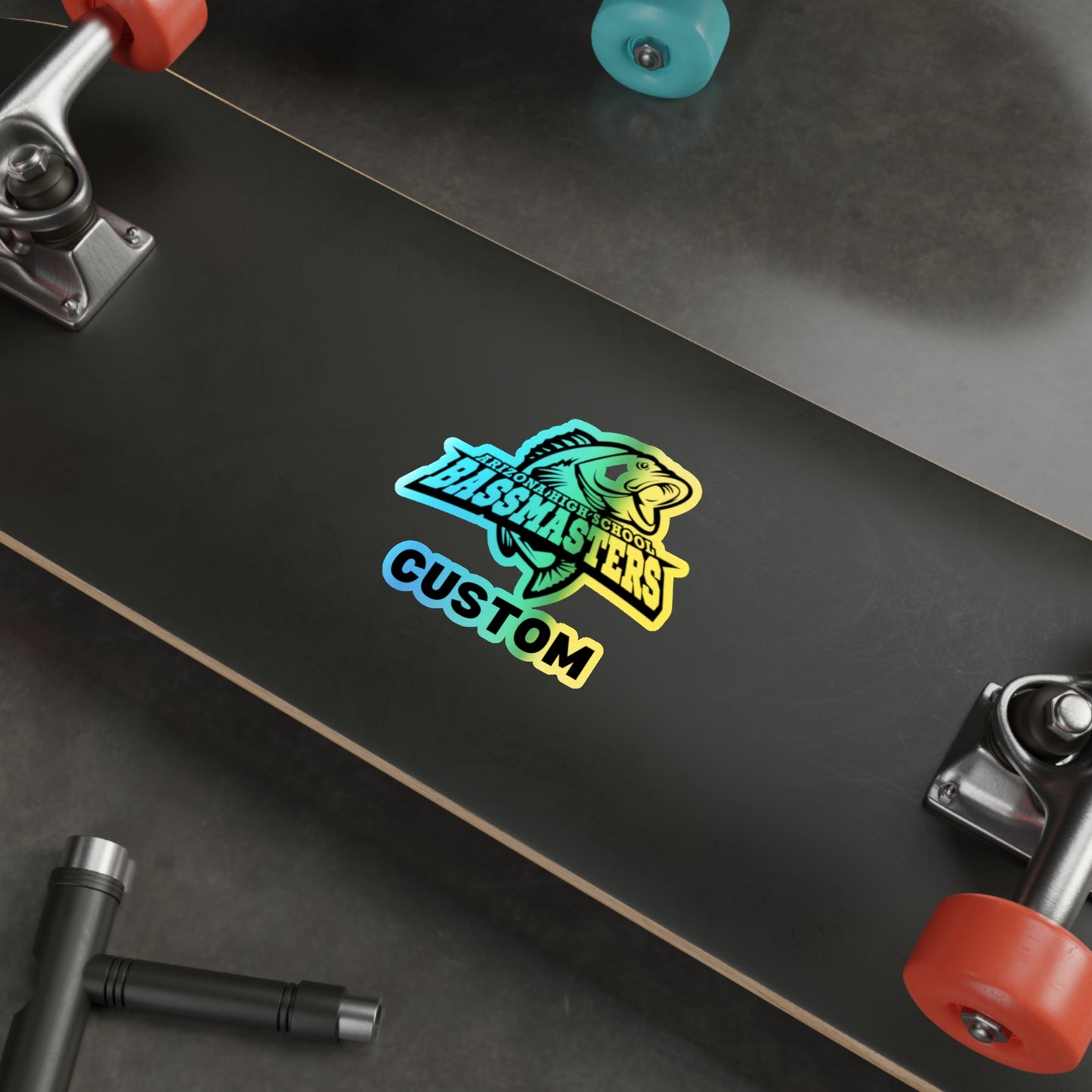 CUSTOM Holographic Die-cut Stickers - Junior Bassmasters High School
