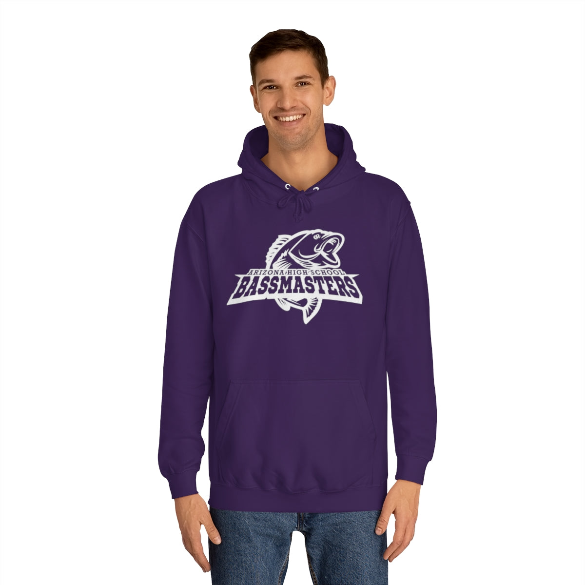 Junior Bassmasters High School Adult Hoodie - White Logo
