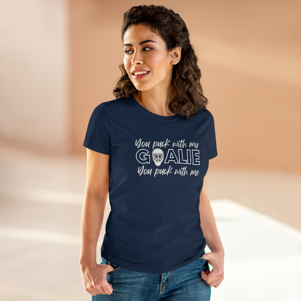 You puck with my Goalie - You puck with me - Ladies Tee