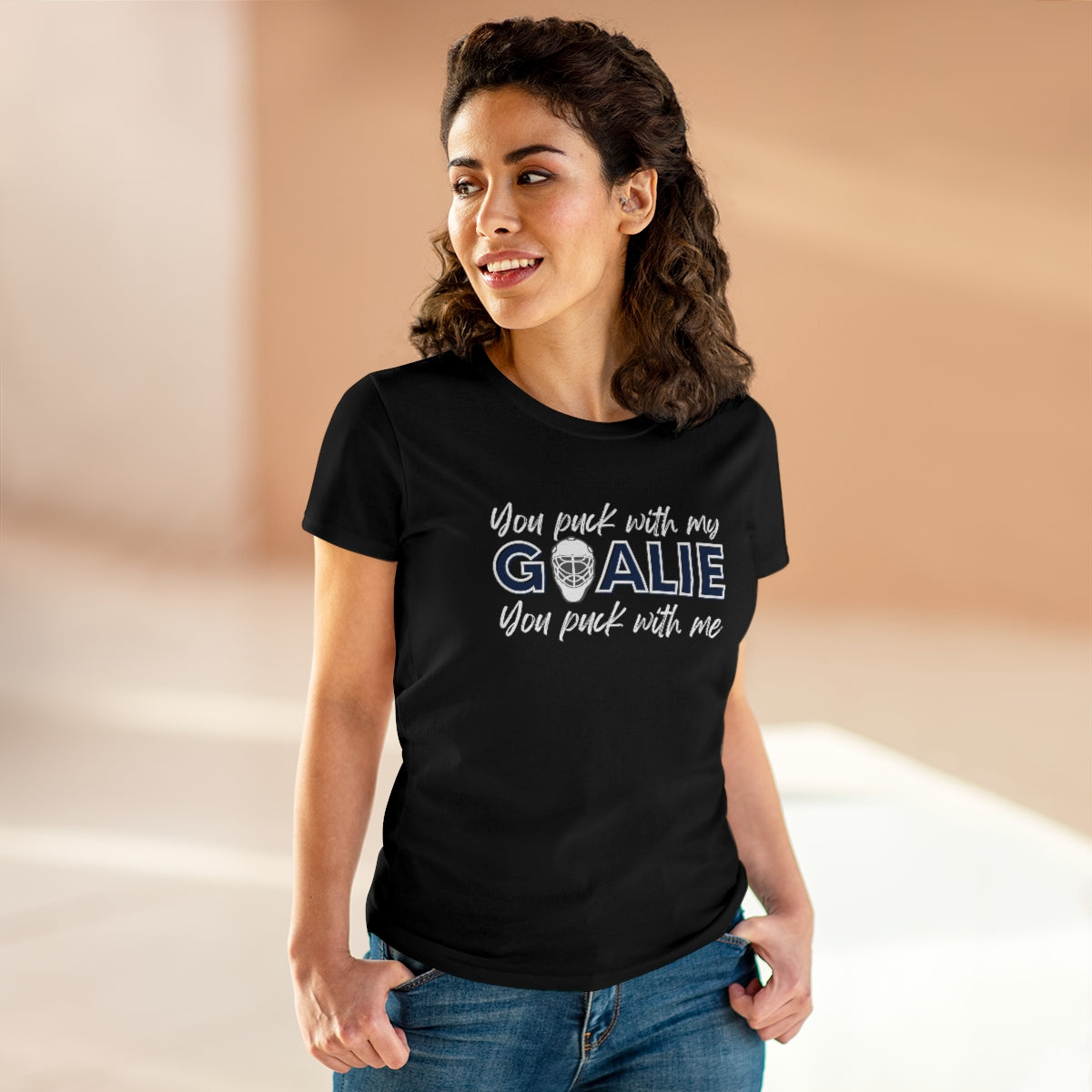 You puck with my Goalie - You puck with me - Ladies Tee