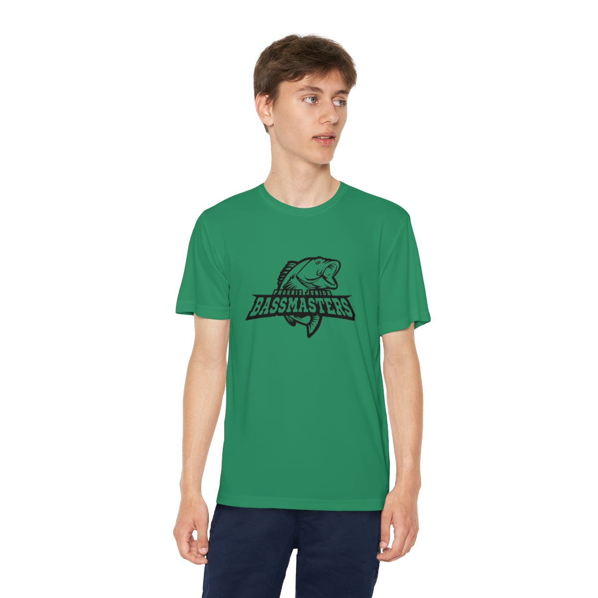 Junior Bassmasters Youth Dry Fit Tee - Black Logo