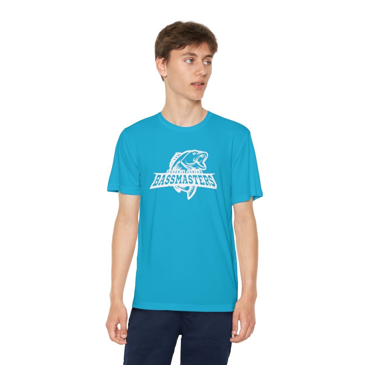 Junior Bassmasters Youth Dry Fit Tee - White Logo