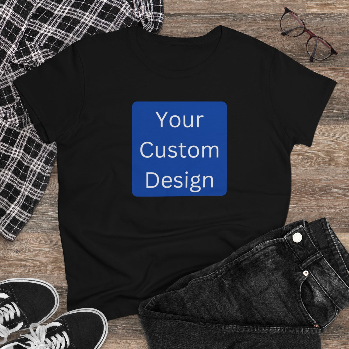 Women's Midweight Cotton Tee (Front and Back Design)