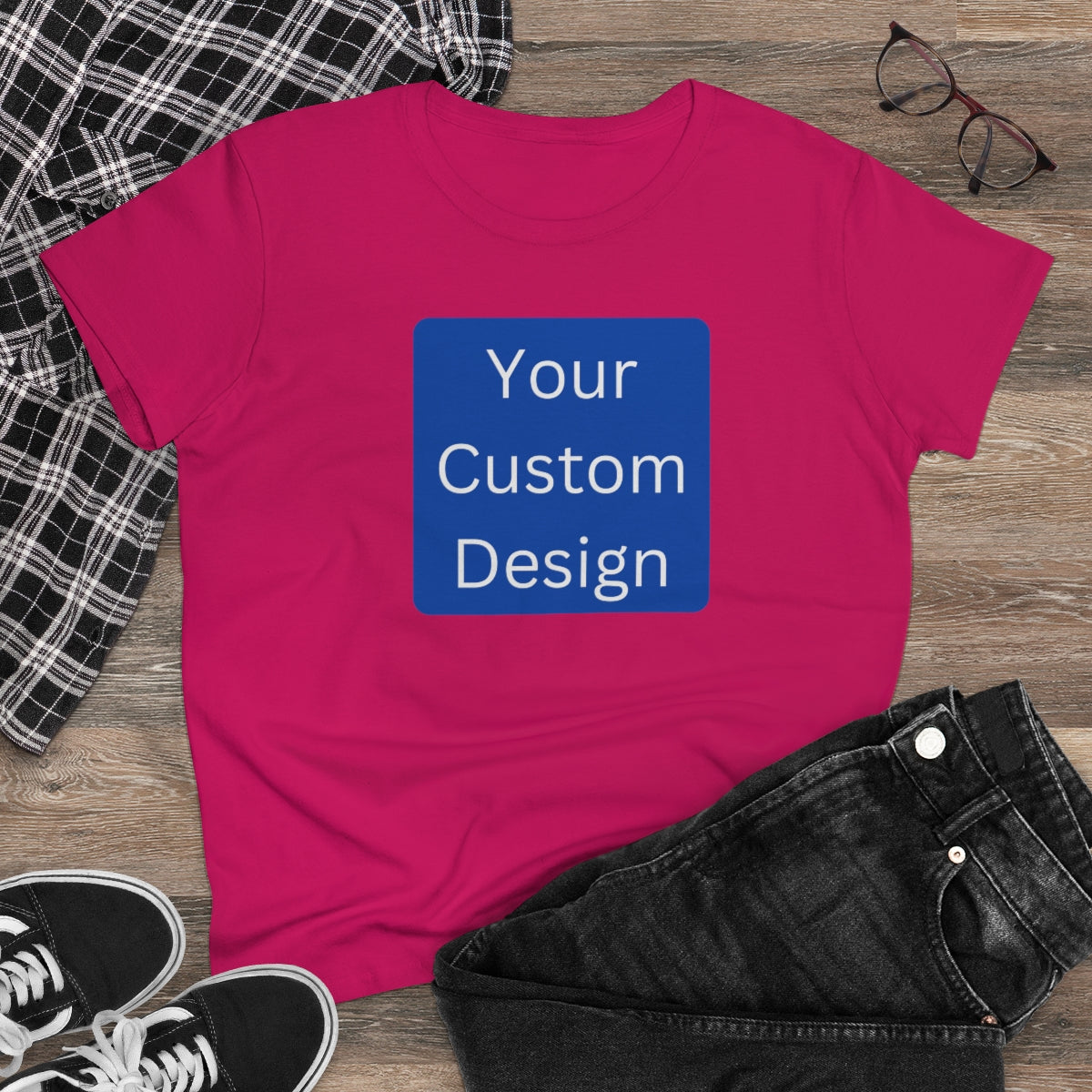 Women's Midweight Cotton Tee (Front and Back Design)