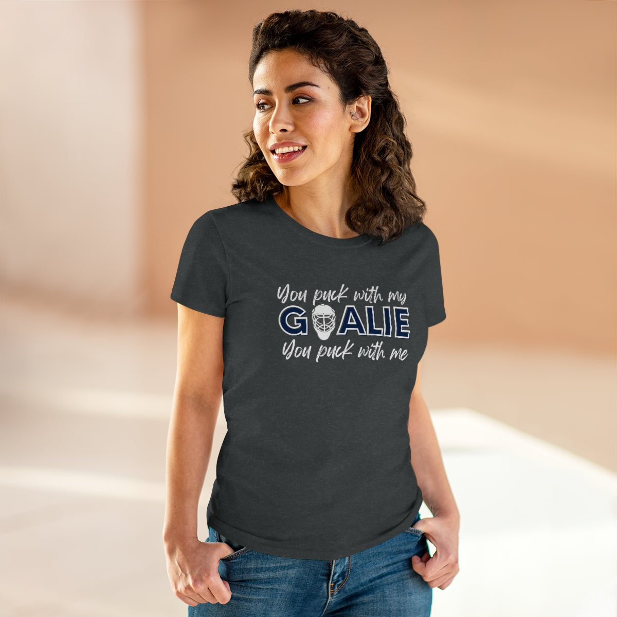 You puck with my Goalie - You puck with me - Ladies Tee