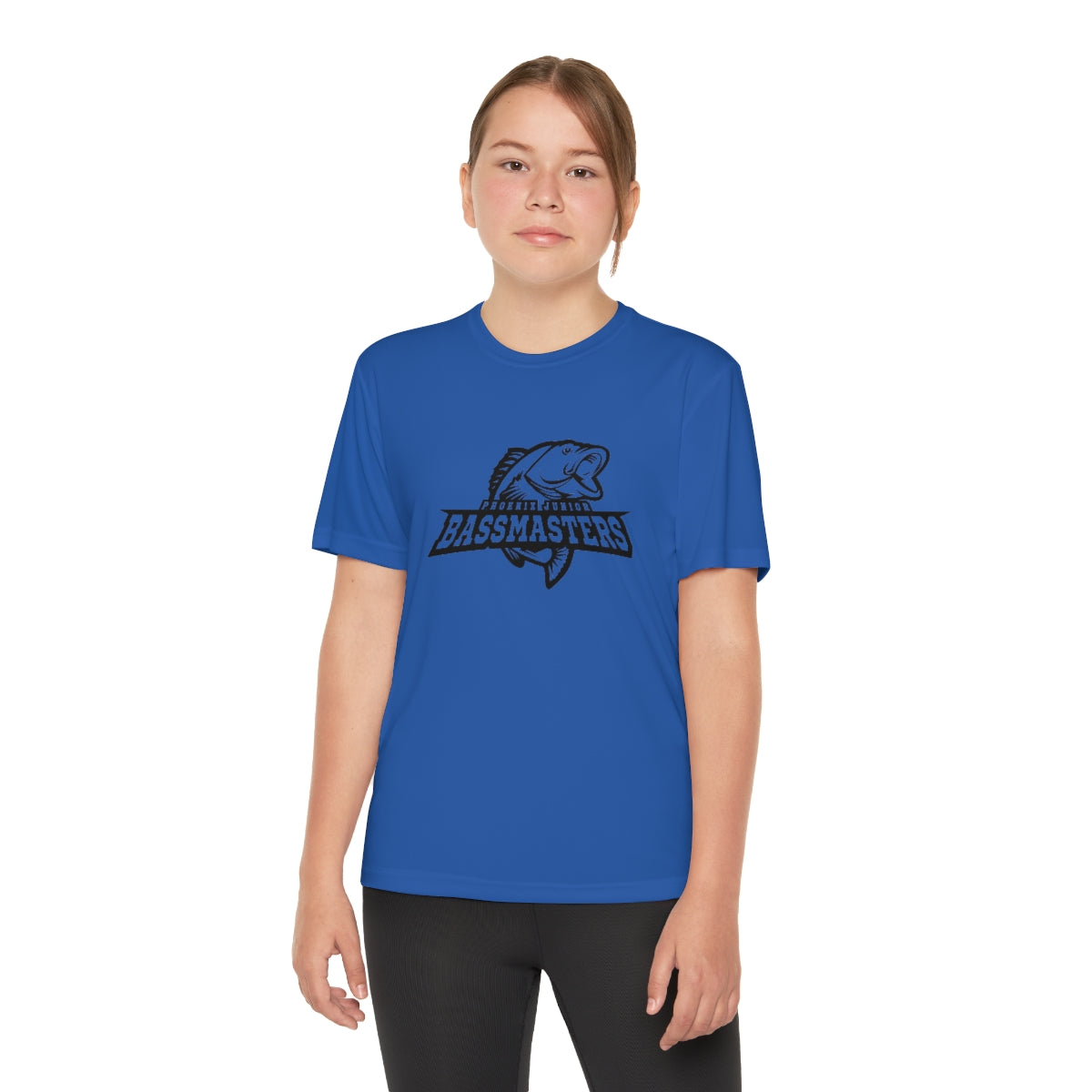 Junior Bassmasters Youth Dry Fit Tee - Black Logo