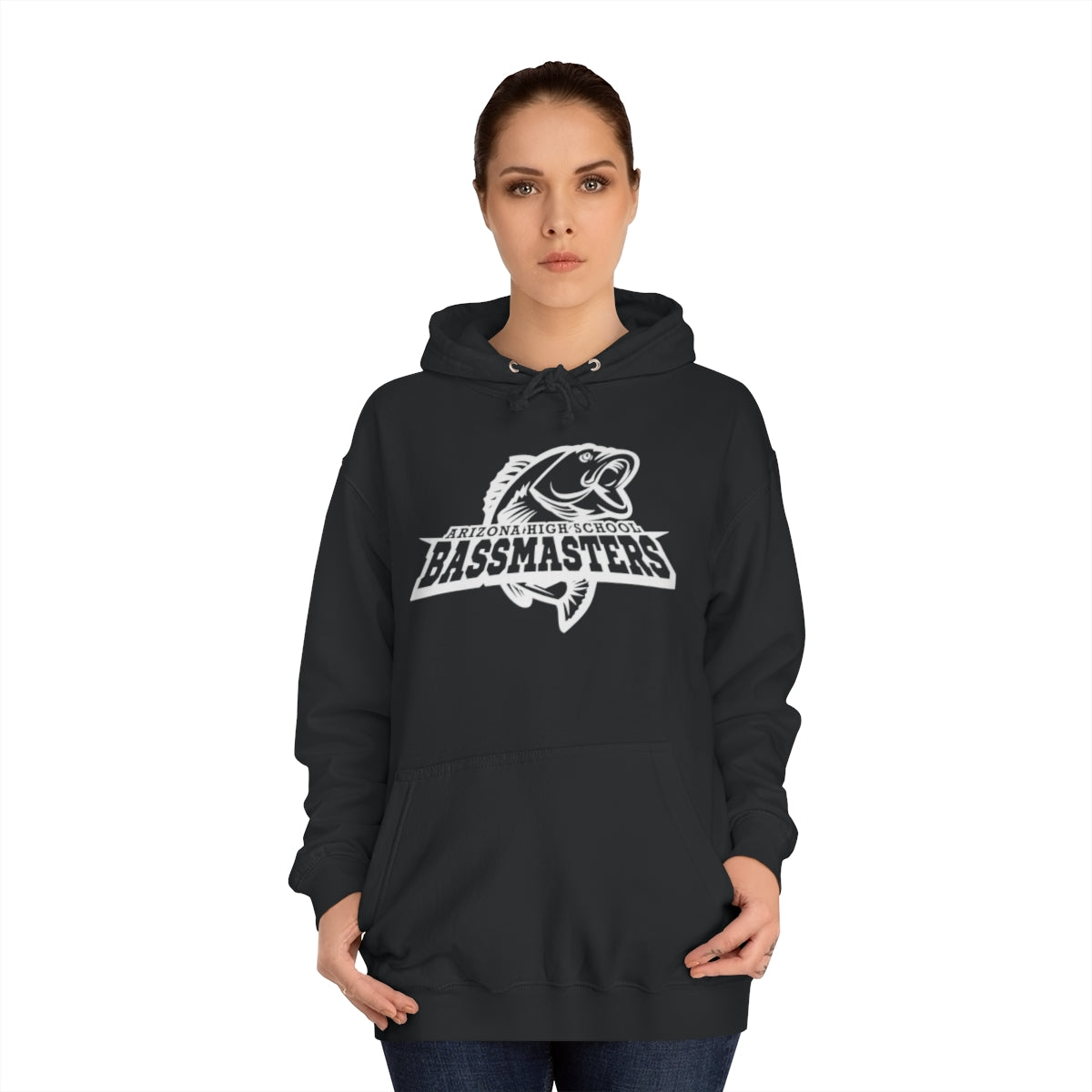 Junior Bassmasters High School Adult Hoodie - White Logo