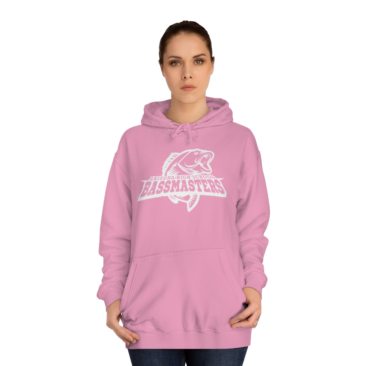 Junior Bassmasters High School Adult Hoodie - White Logo