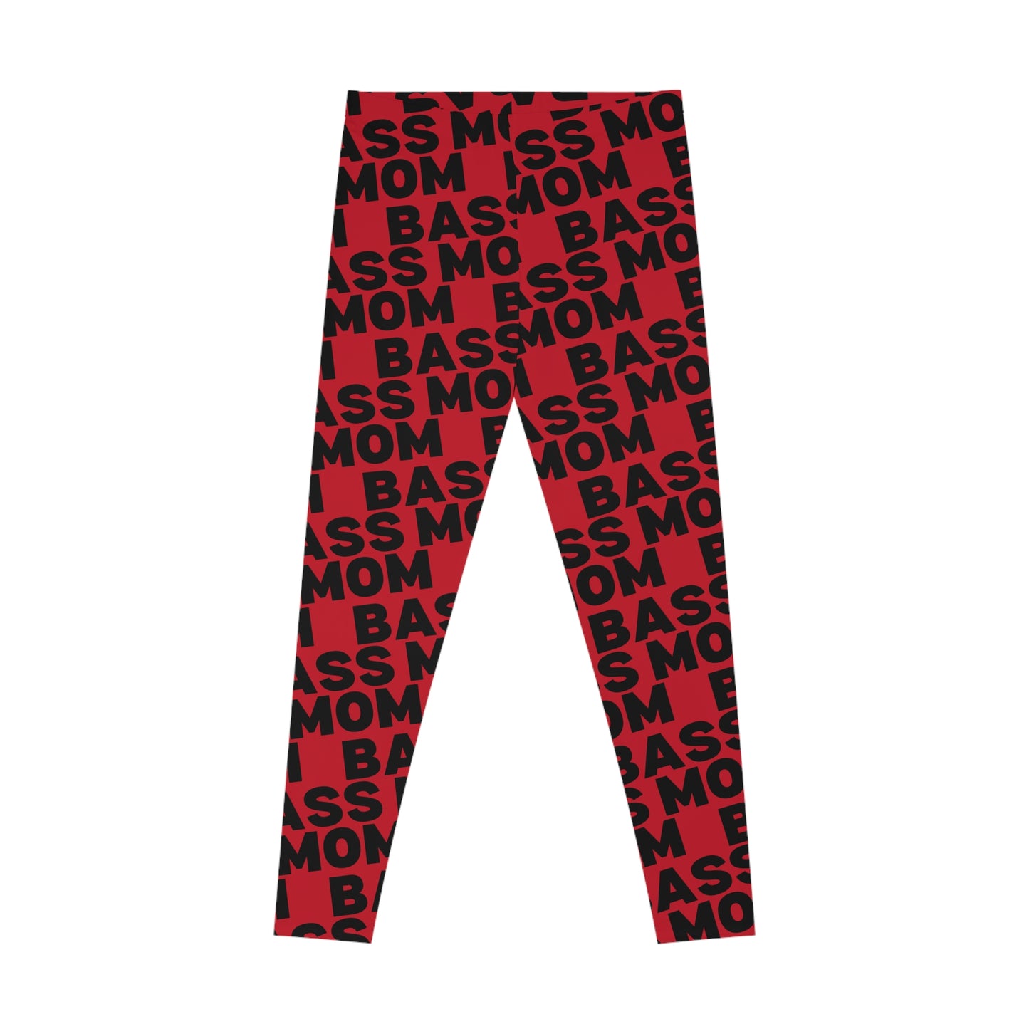 Junior Bassmasters - BASS MOM - Stretchy Leggings (Red)