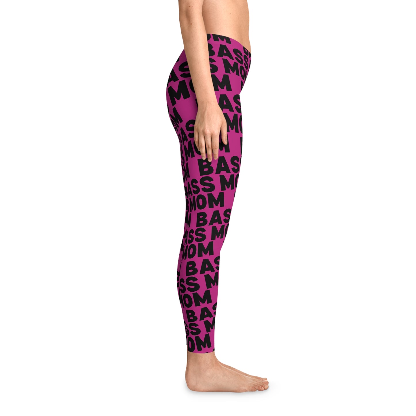 Junior Bassmasters - BASS MOM - Stretchy Leggings (Hot Pink)