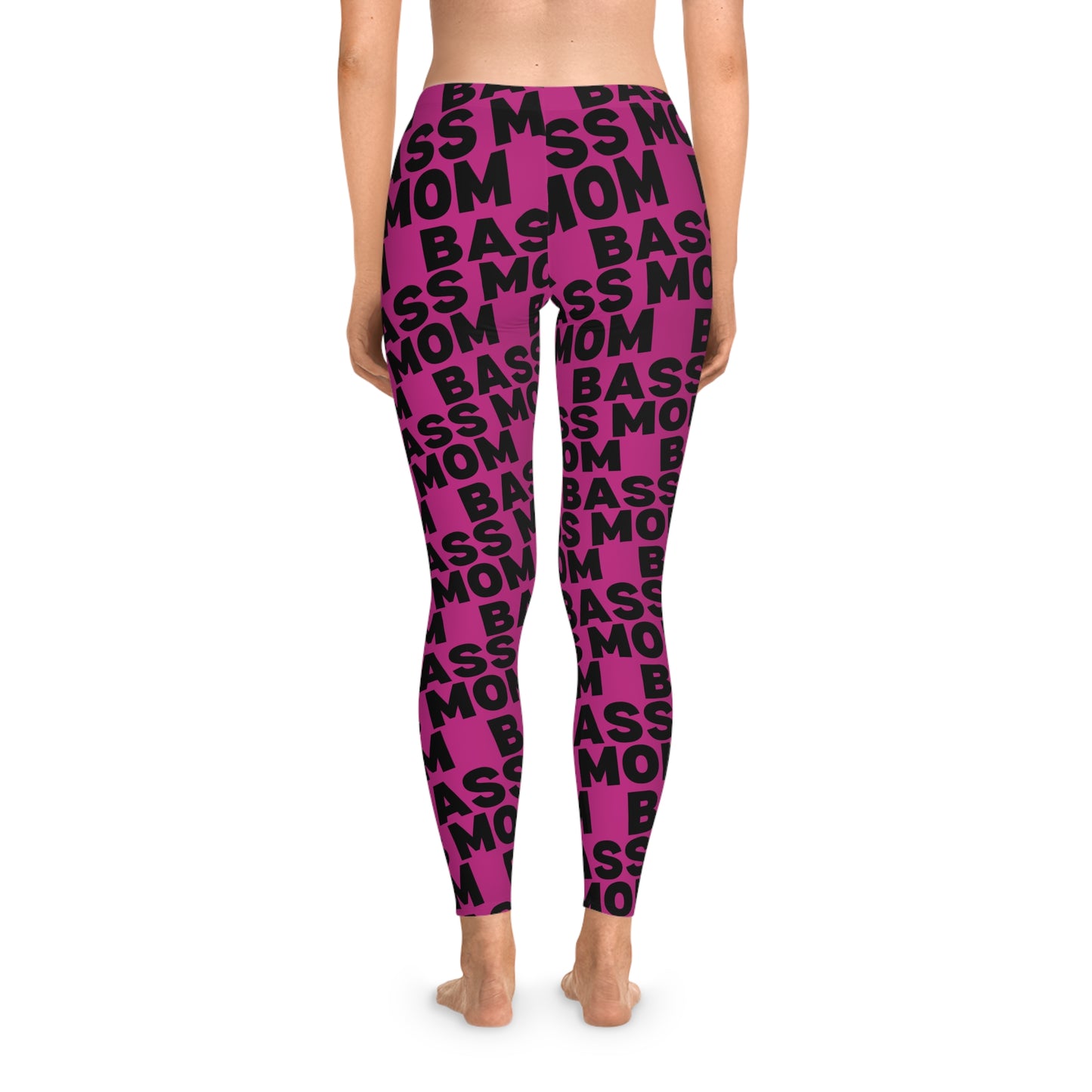 Junior Bassmasters - BASS MOM - Stretchy Leggings (Hot Pink)
