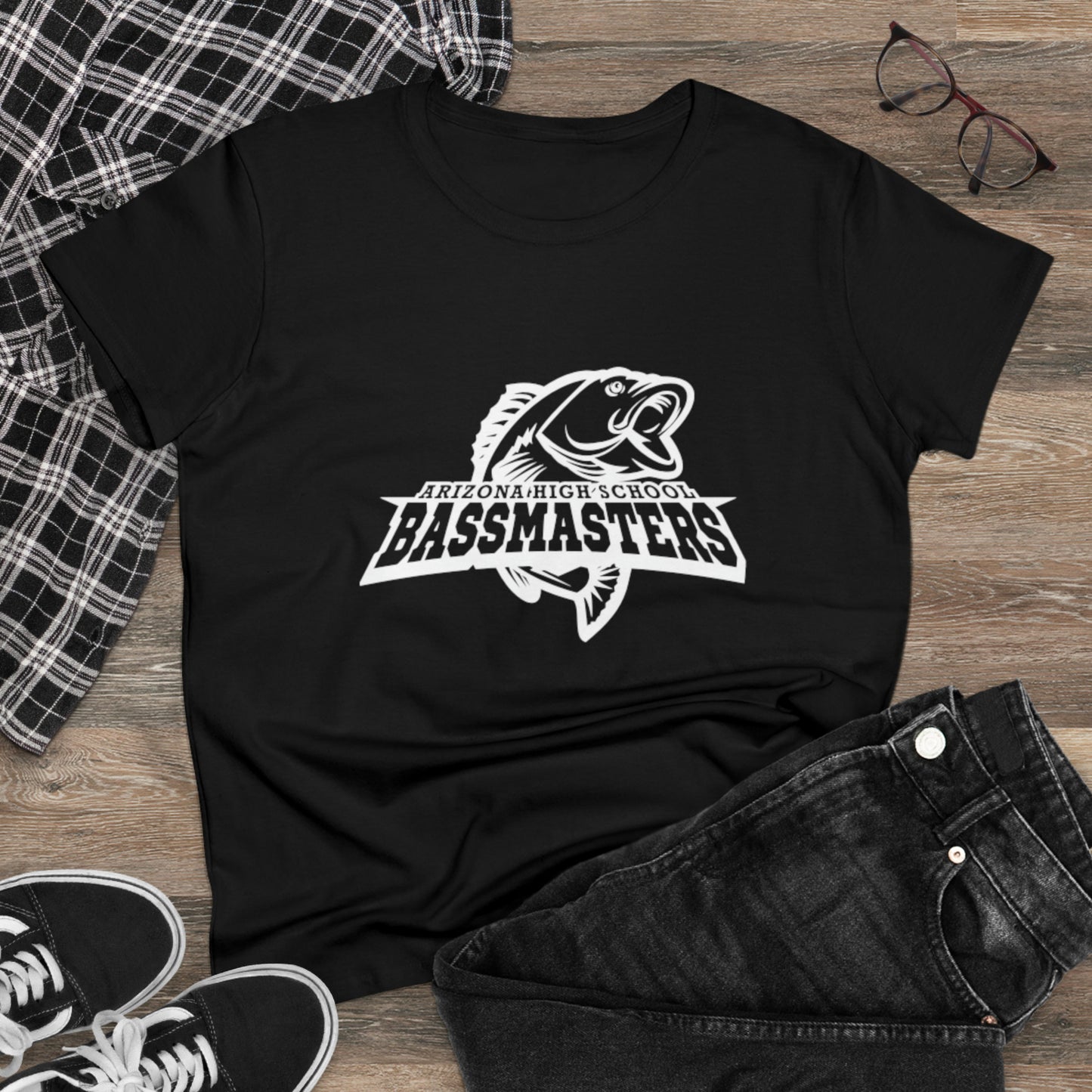 Junior Bassmasters High School - BASS MOM - White Logo