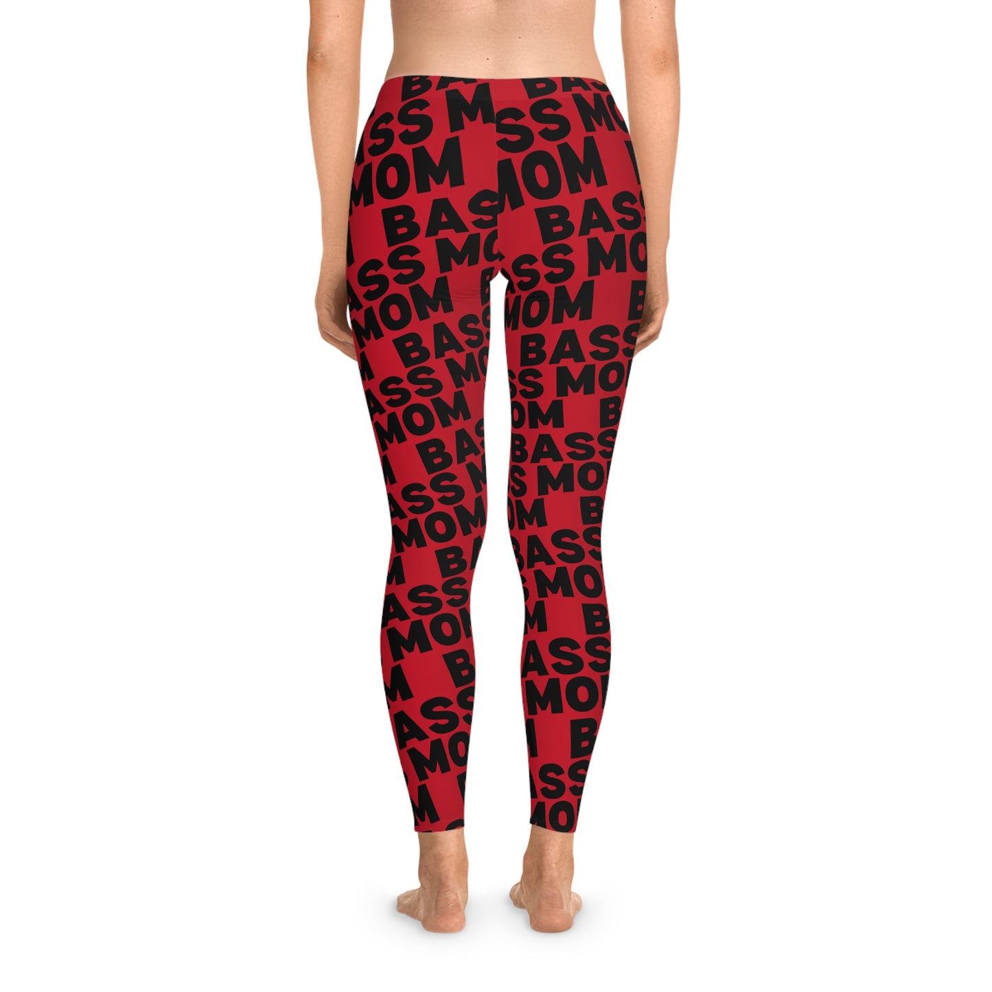 Junior Bassmasters - BASS MOM - Stretchy Leggings (Red)