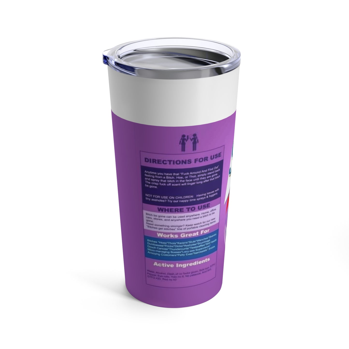 Bitch Be Gone - Tumbler 20oz - Hibiscus