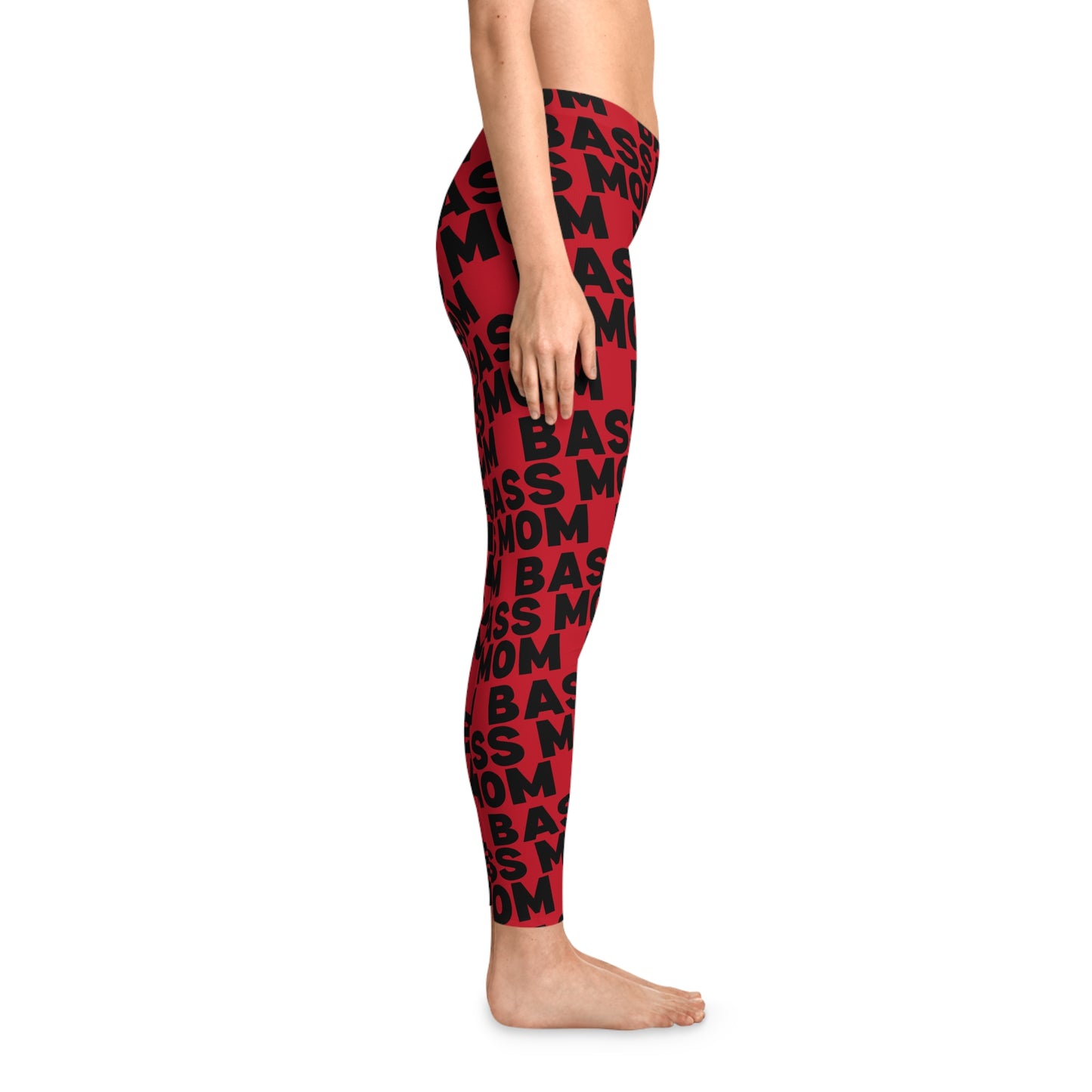 Junior Bassmasters - BASS MOM - Stretchy Leggings (Red)