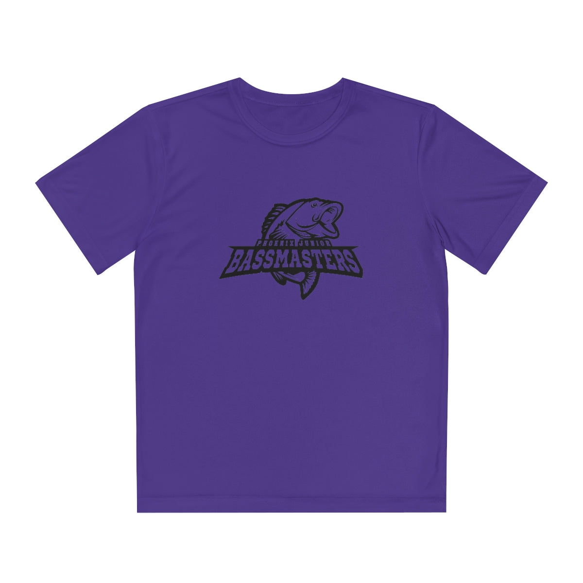 Junior Bassmasters Youth Dry Fit Tee - Black Logo