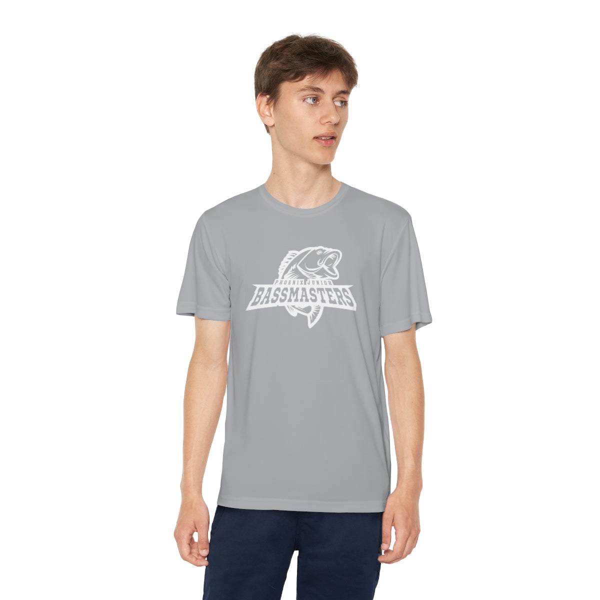 Junior Bassmasters Youth Dry Fit Tee - White Logo