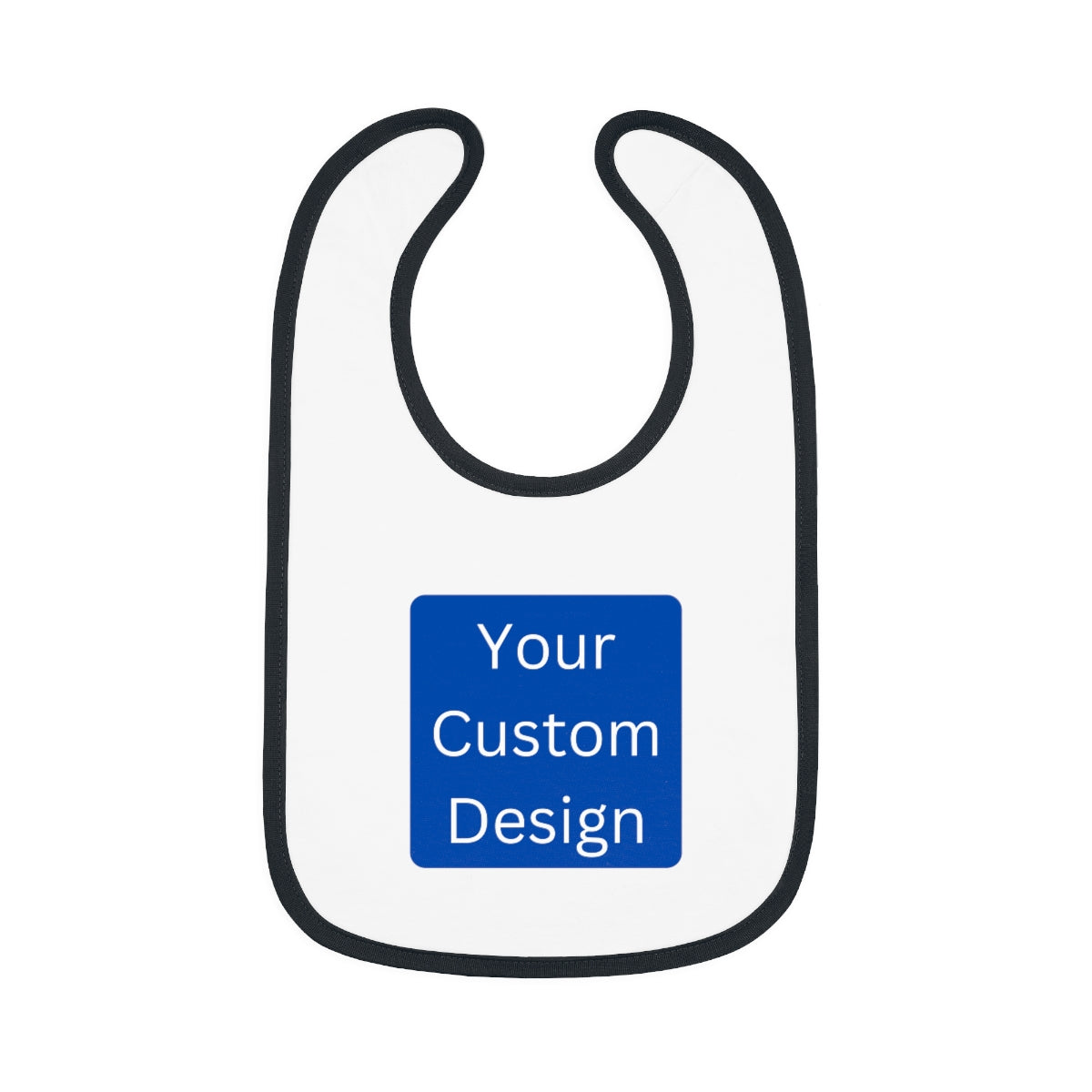 Customizable Baby Contrast Trim Jersey Bib