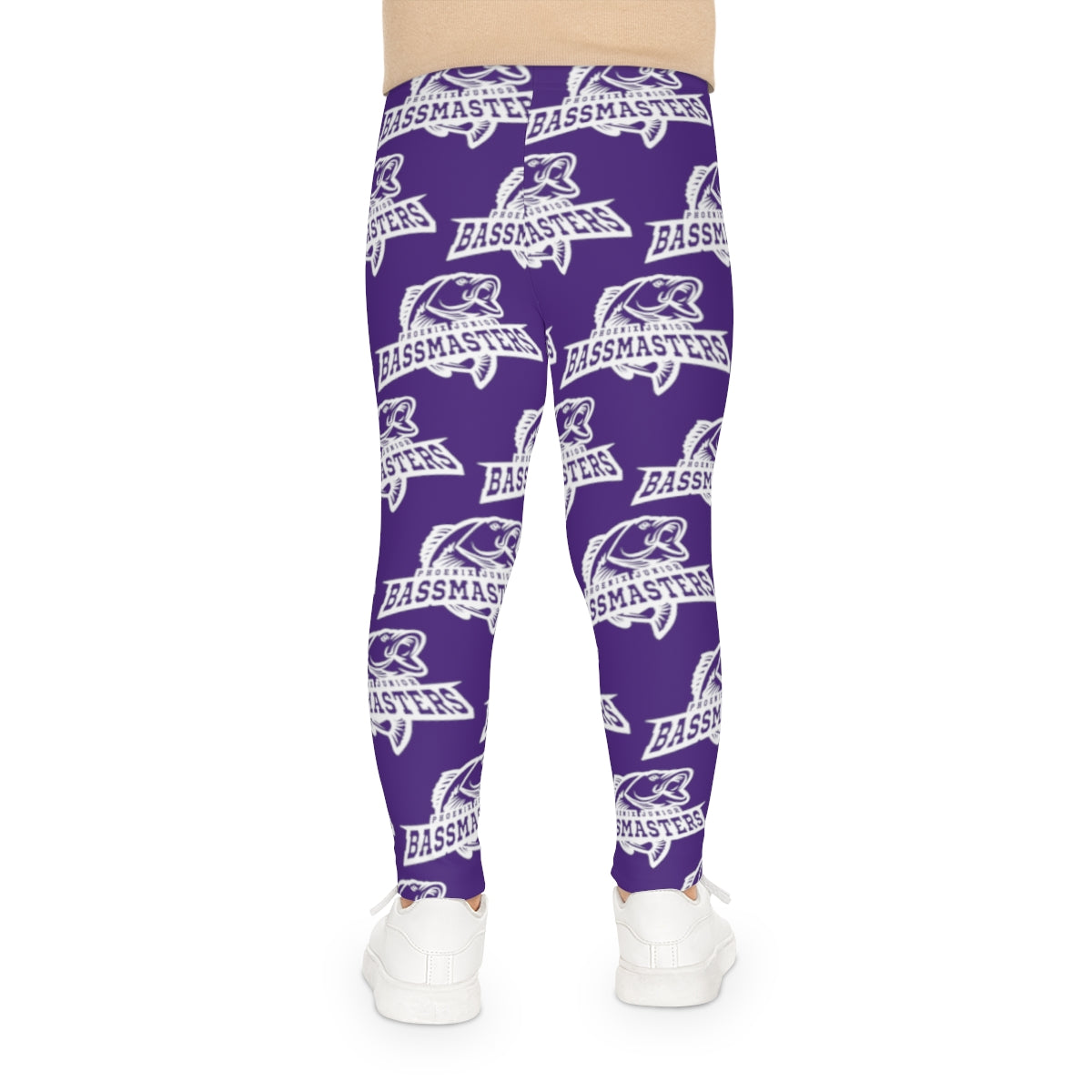 Junior Bassmasters Youth Leggings - White / Purple
