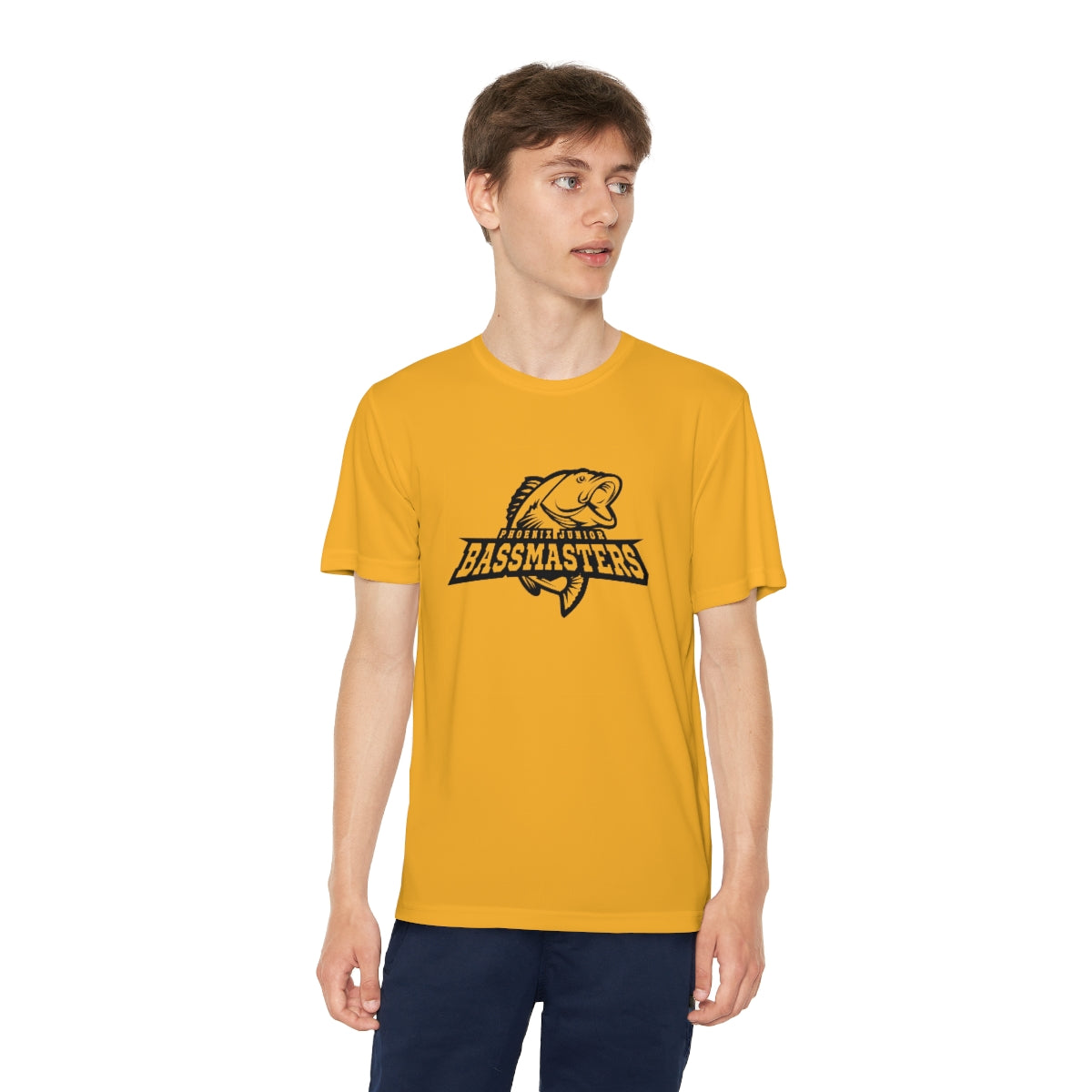 Junior Bassmasters Youth Dry Fit Tee - Black Logo