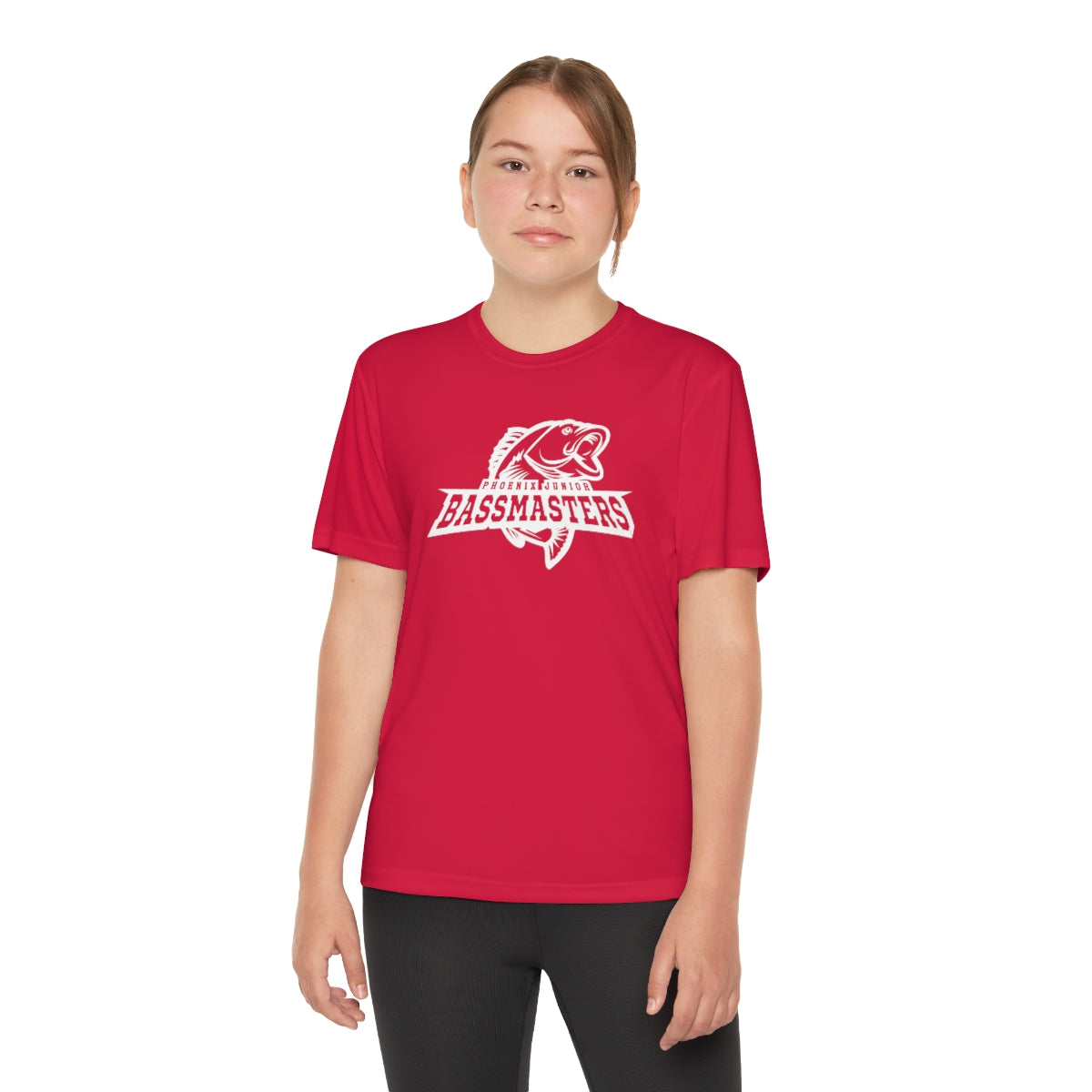 Junior Bassmasters Youth Dry Fit Tee - White Logo