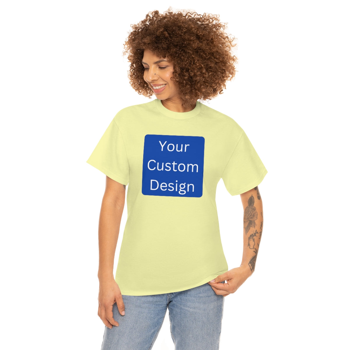 Unisex Heavy Cotton Tee (Front and Back Design)