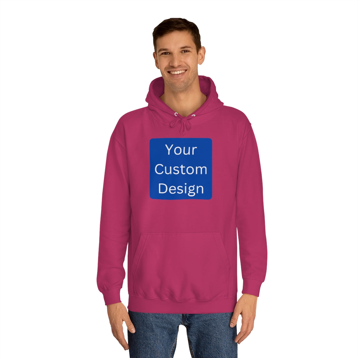 Unisex College Hoodie - Customization (Front & Back Designs)