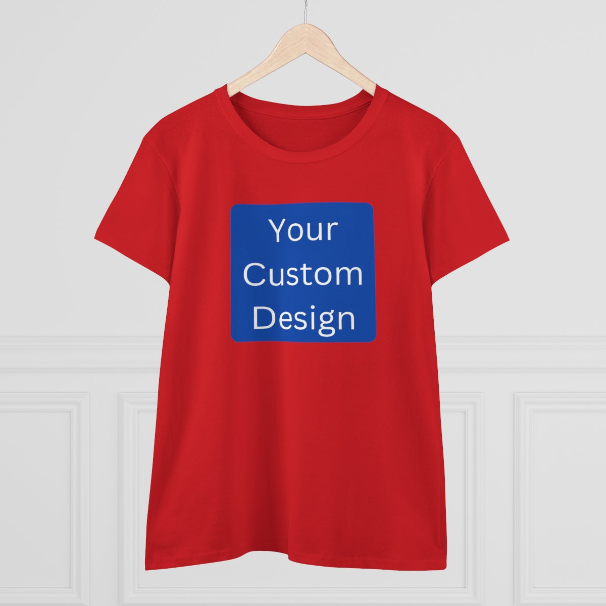 Women's Midweight Cotton Tee (Front Design Only)