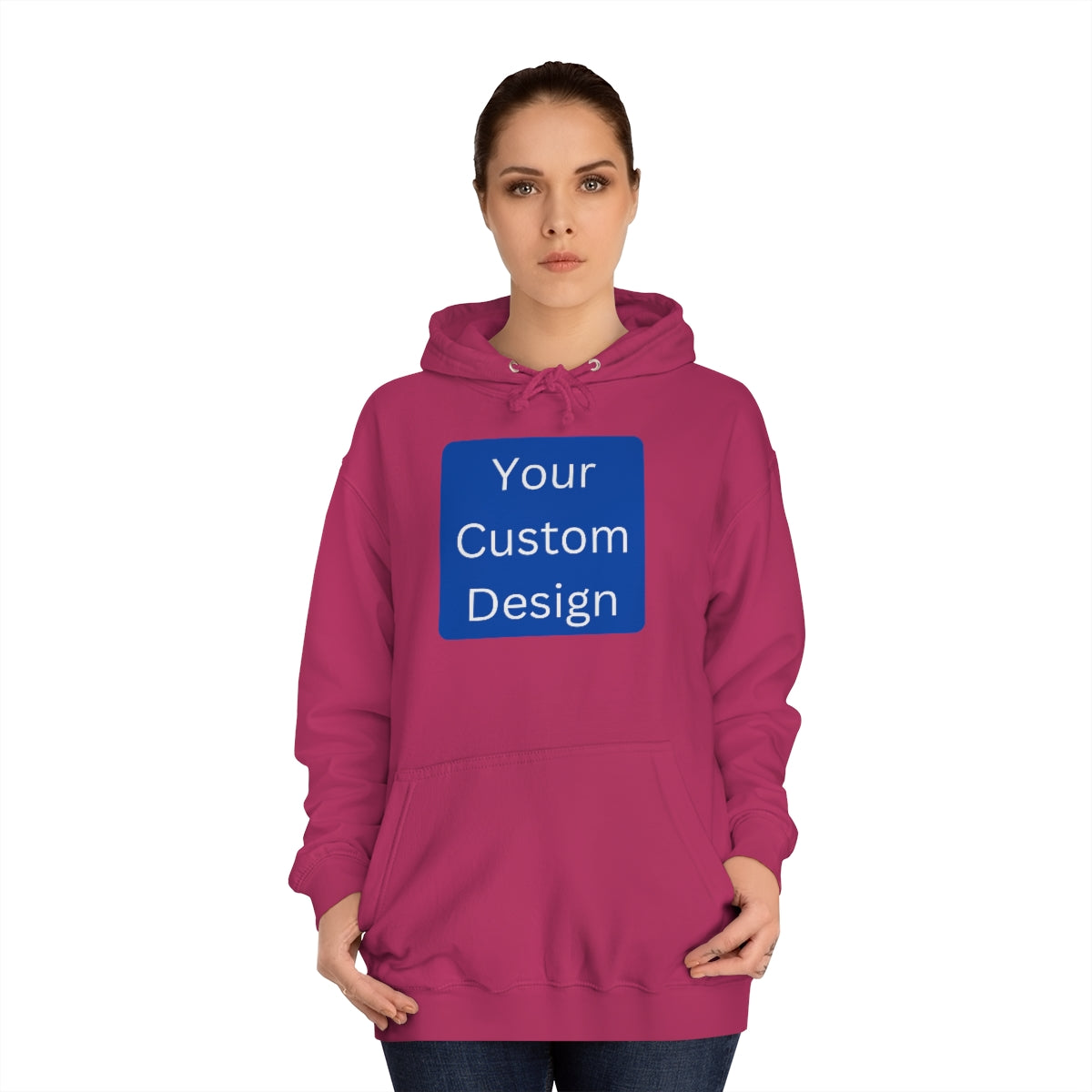 Unisex College Hoodie - Customization (Front & Back Designs)