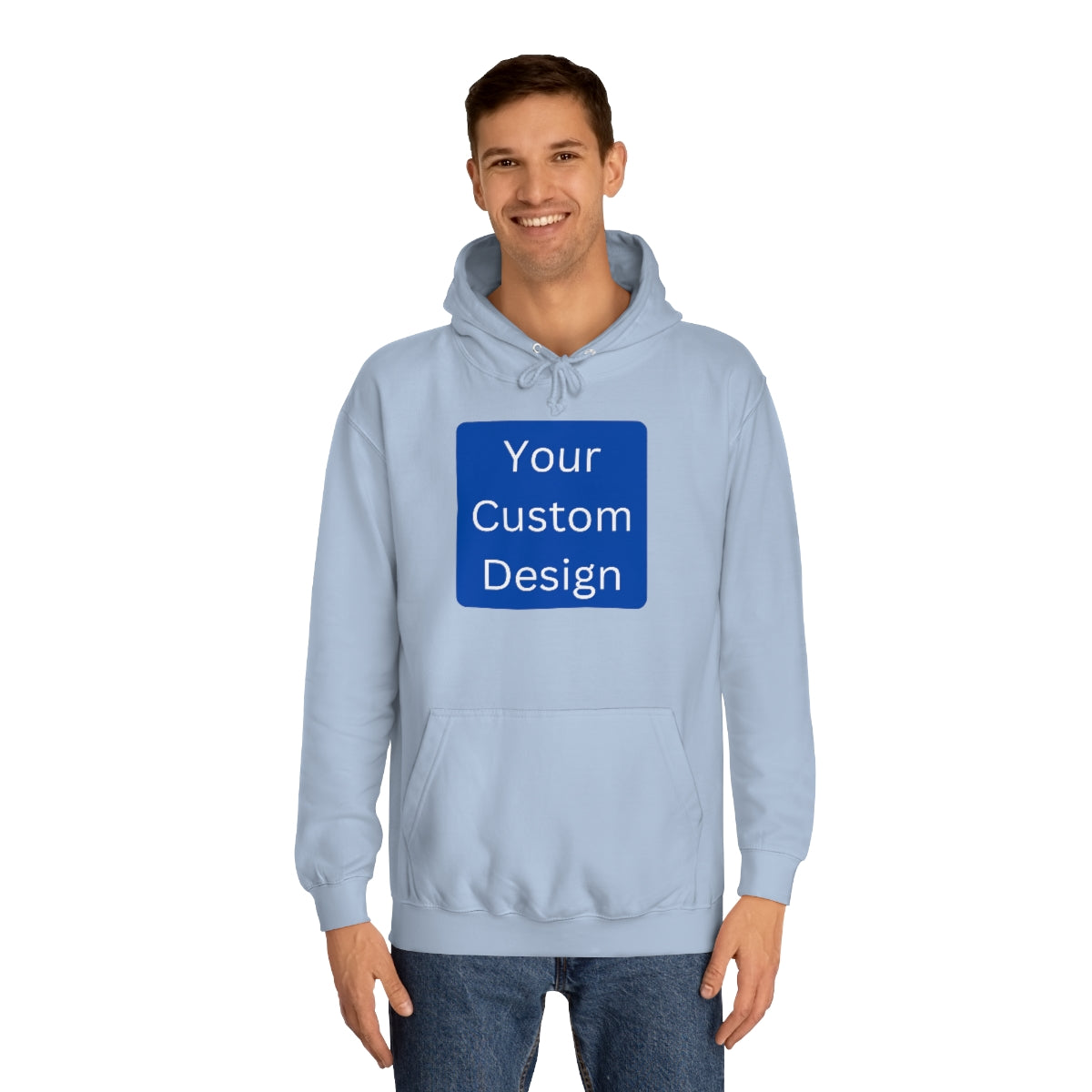 Unisex College Hoodie - Customization (Front & Back Designs)