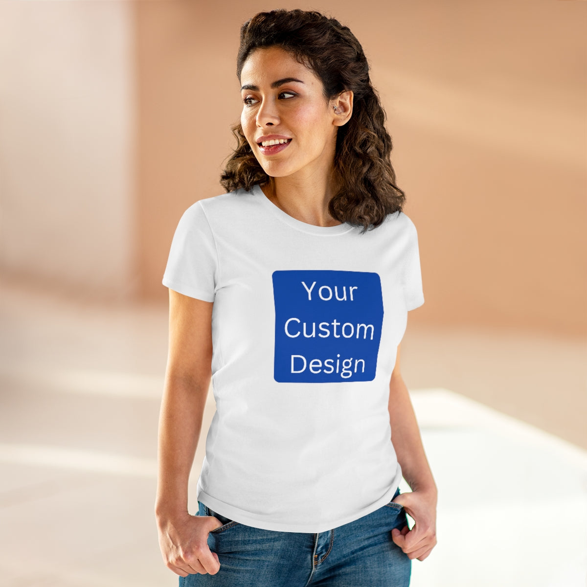Women's Midweight Cotton Tee (Front Design Only)