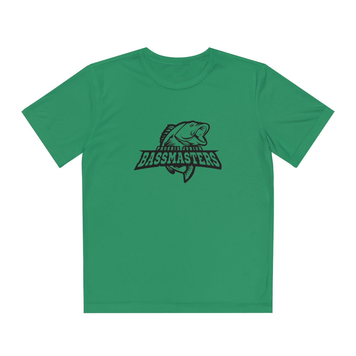 Junior Bassmasters Youth Dry Fit Tee - Black Logo