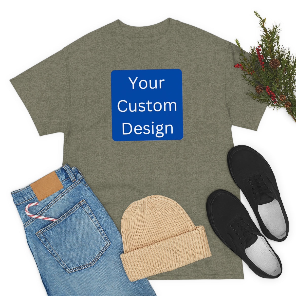 Unisex Heavy Cotton Tee (Front and Back Design)
