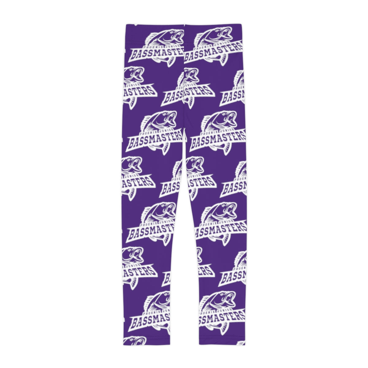 Junior Bassmasters Youth Leggings - White / Purple