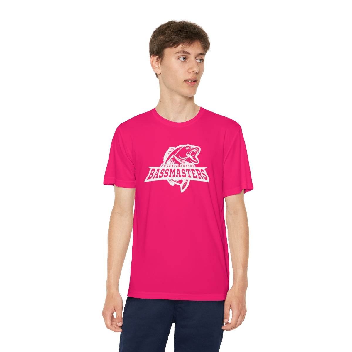 Junior Bassmasters Youth Dry Fit Tee - White Logo