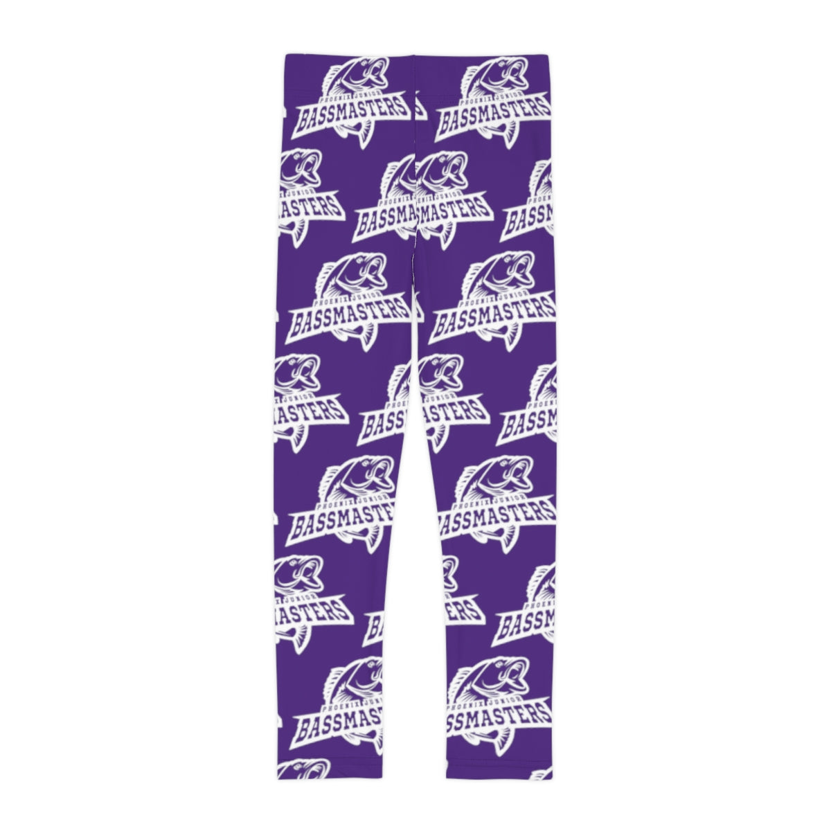 Junior Bassmasters Youth Leggings - White / Purple