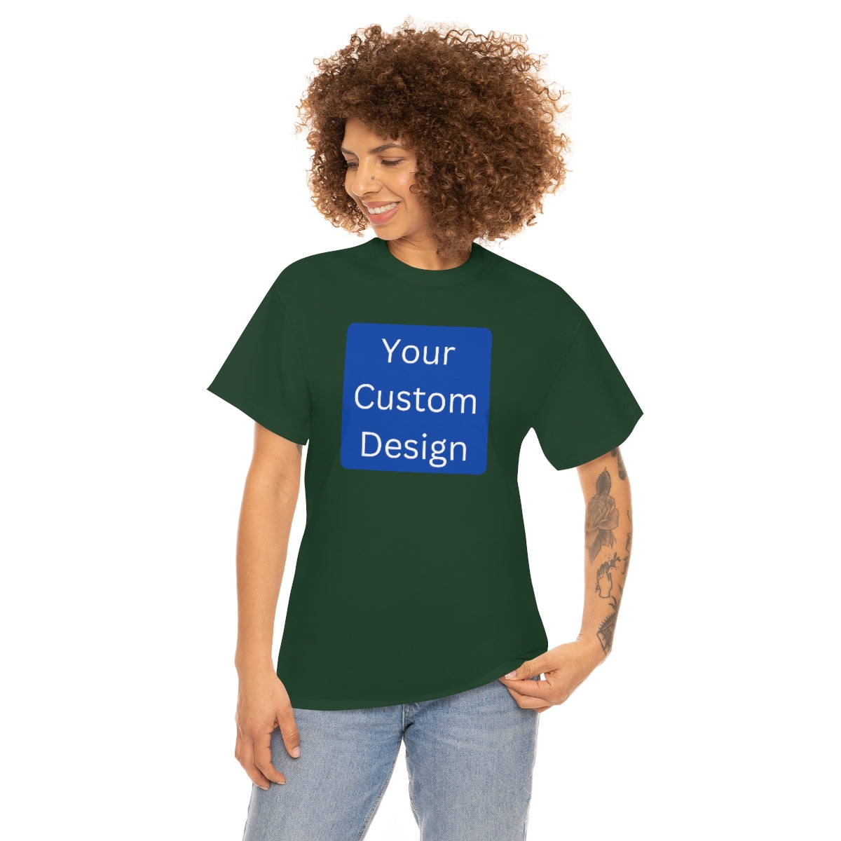 Unisex Heavy Cotton Tee (Front and Back Design)