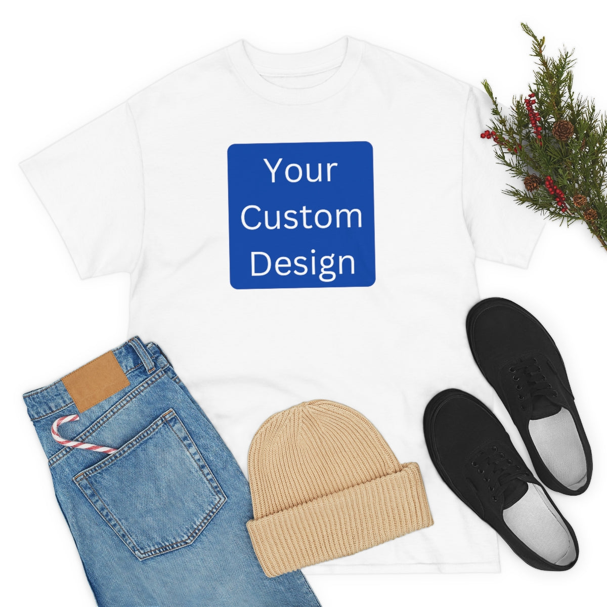 Unisex Heavy Cotton Tee (Front and Back Design)