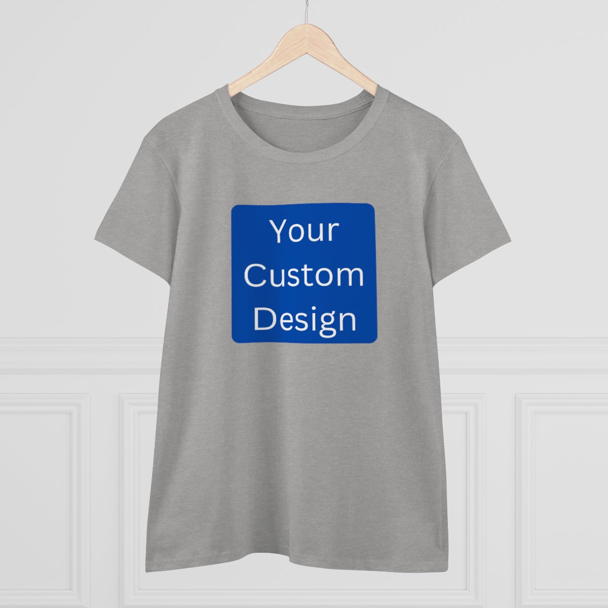 Women's Midweight Cotton Tee (Front Design Only)