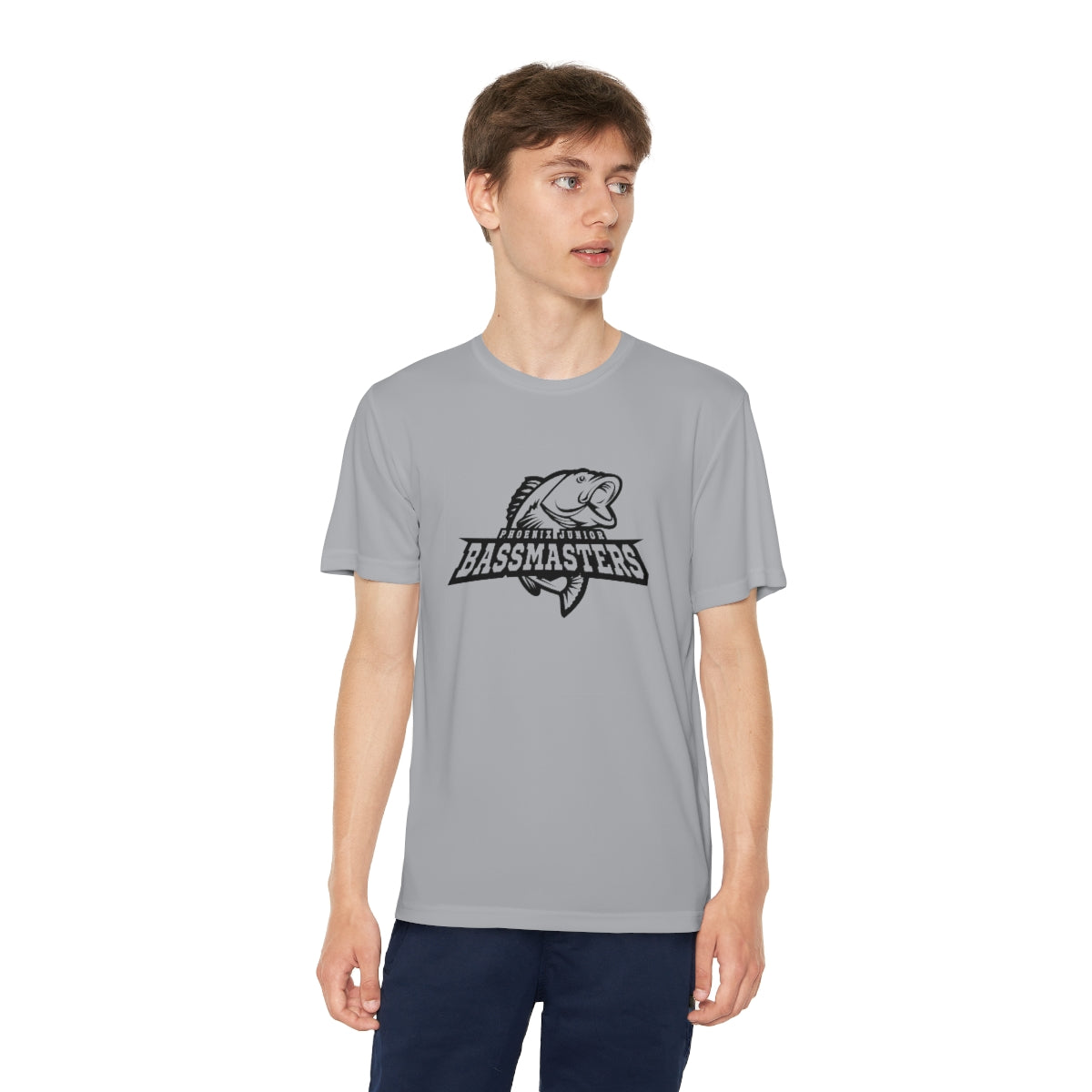 Junior Bassmasters Youth Dry Fit Tee - Black Logo