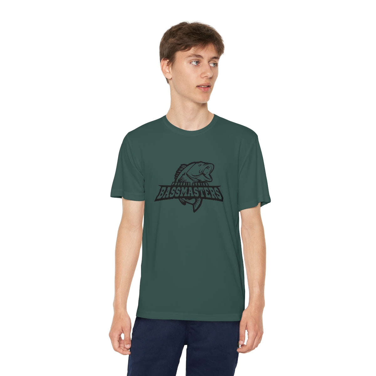 Junior Bassmasters Youth Dry Fit Tee - Black Logo