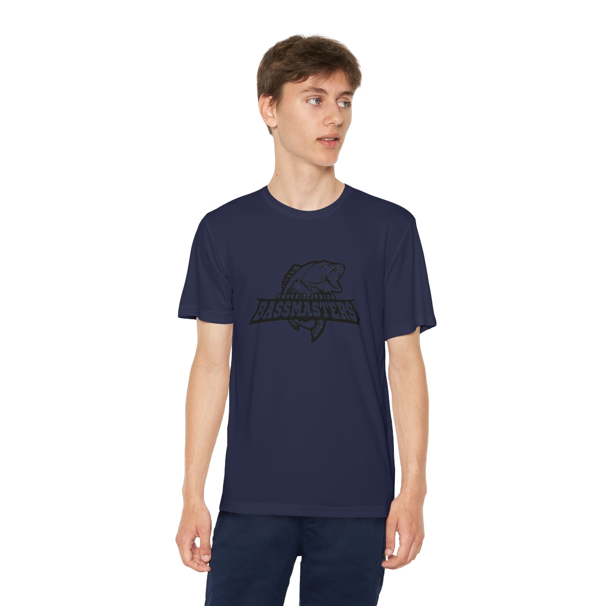 Junior Bassmasters Youth Dry Fit Tee - Black Logo