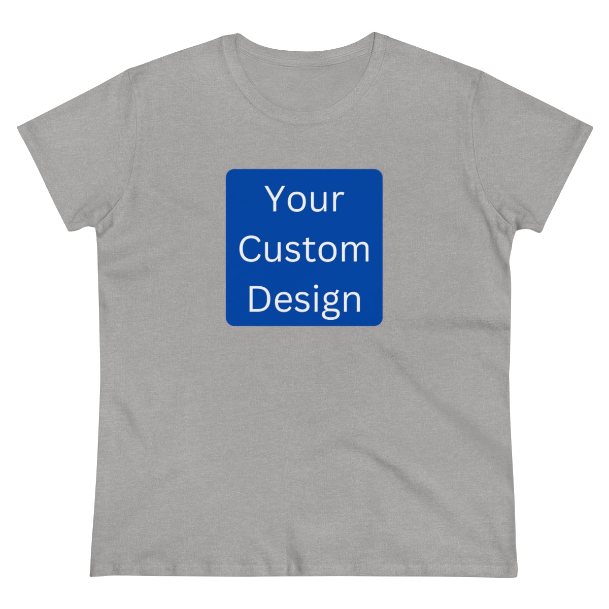 Women's Midweight Cotton Tee (Front Design Only)