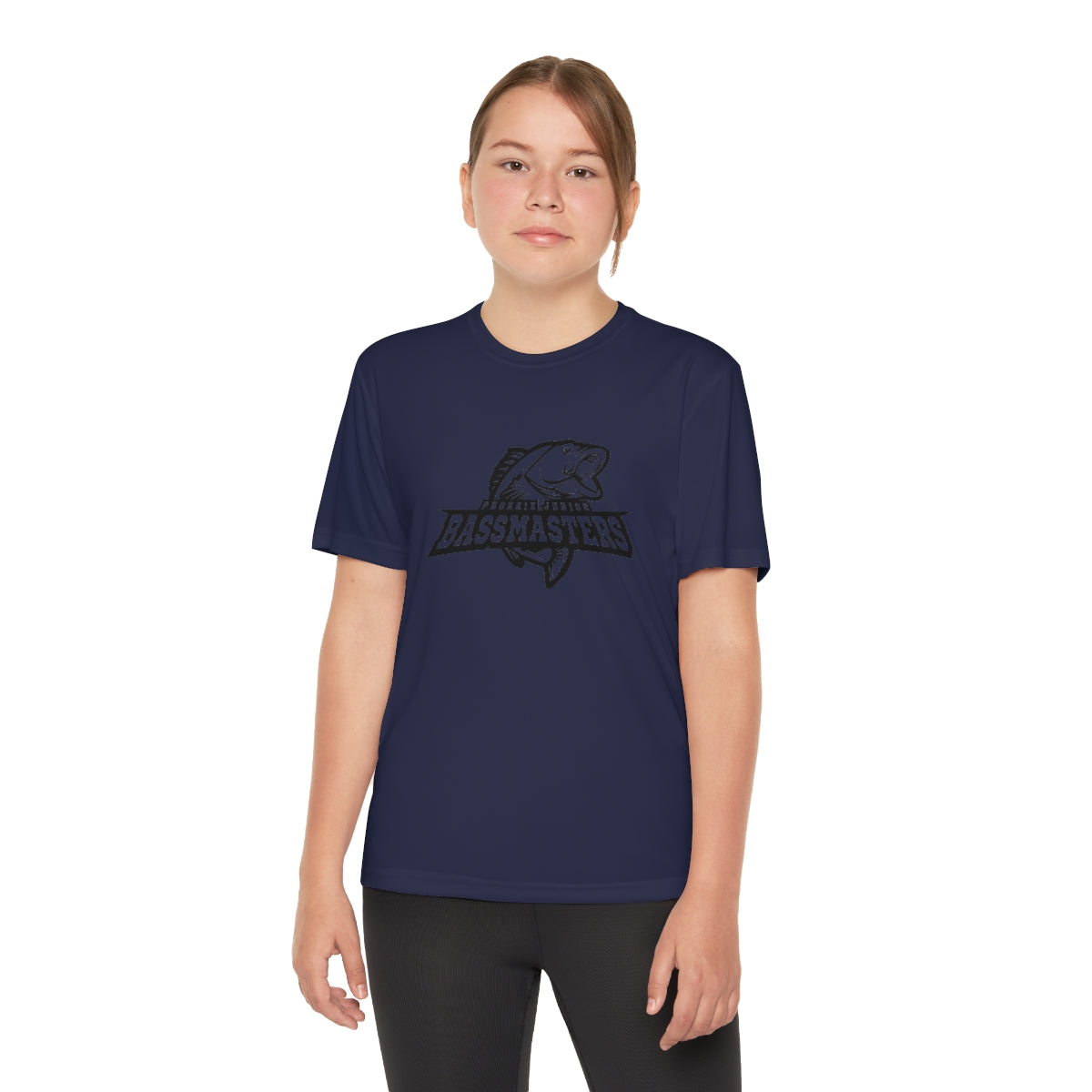 Junior Bassmasters Youth Dry Fit Tee - Black Logo