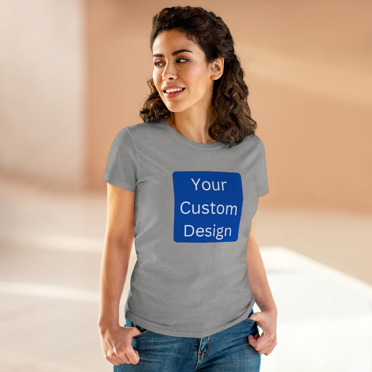 Women's Midweight Cotton Tee (Front Design Only)