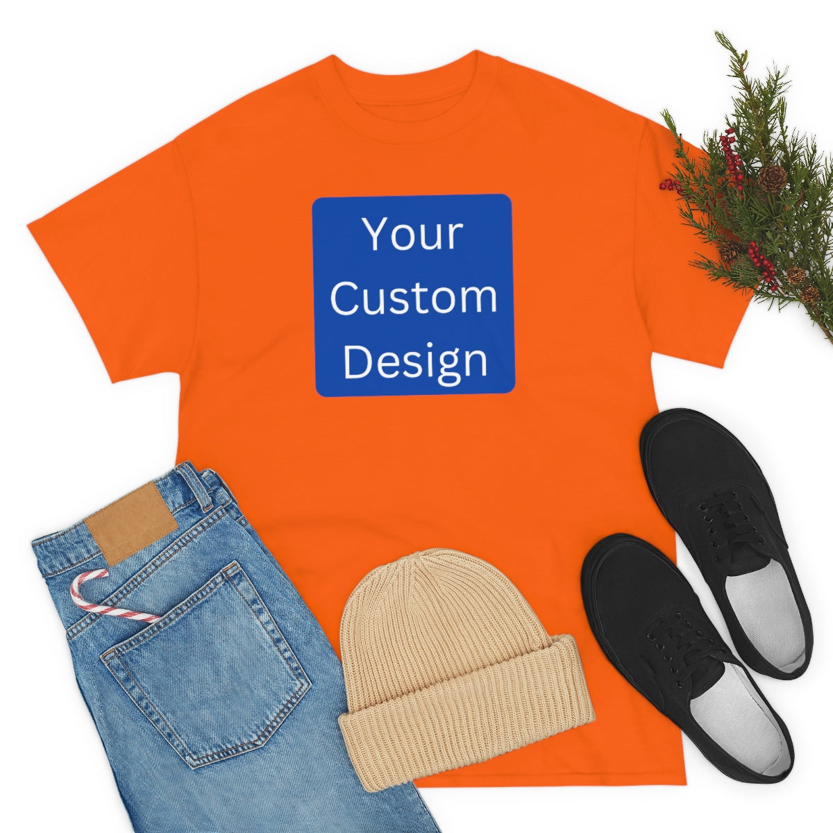 Unisex Heavy Cotton Tee (Front and Back Design)