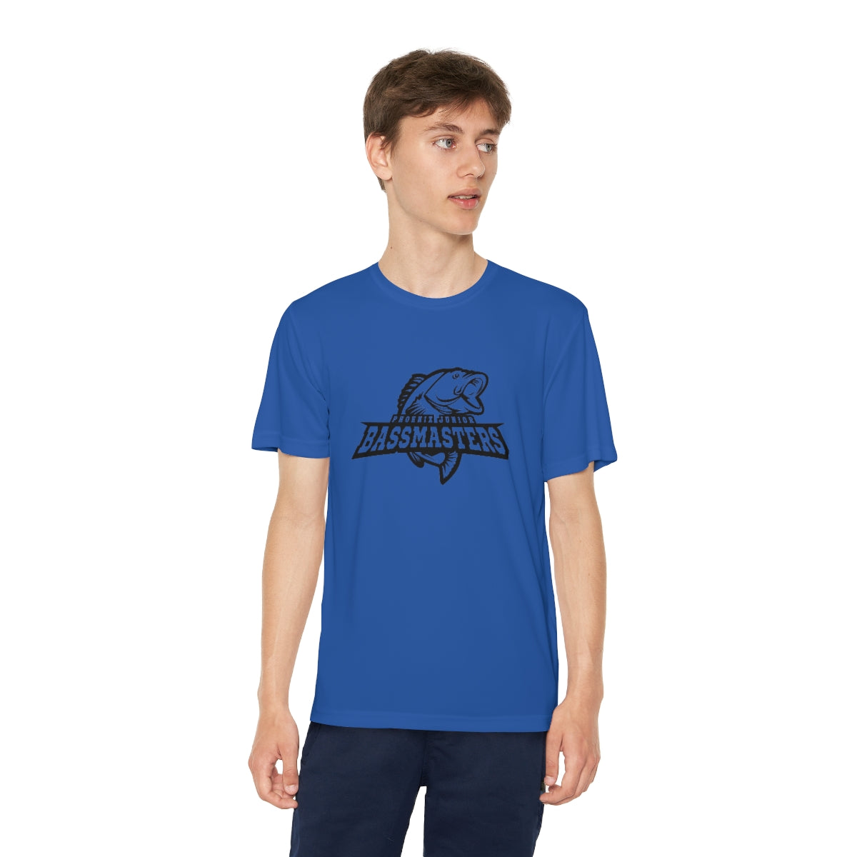 Junior Bassmasters Youth Dry Fit Tee - Black Logo