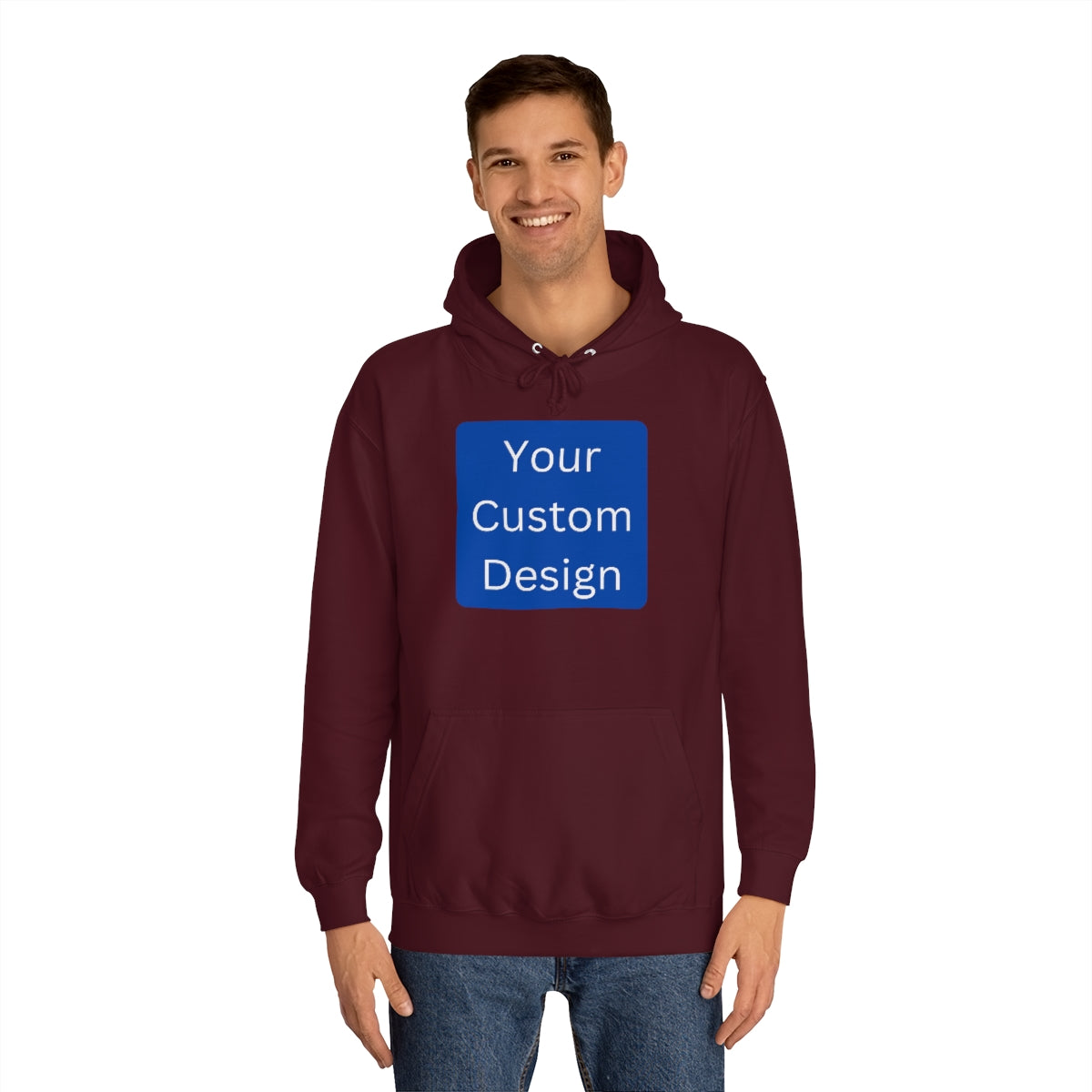 Unisex College Hoodie - Customization (Front & Back Designs)