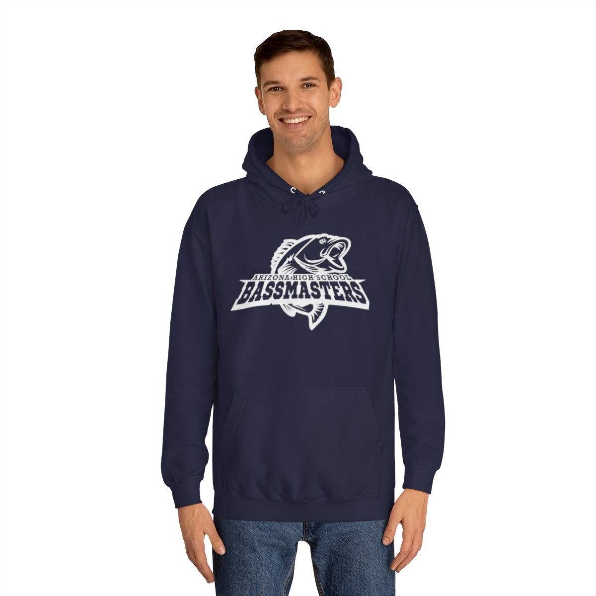 Junior Bassmasters High School Adult Hoodie - White Logo